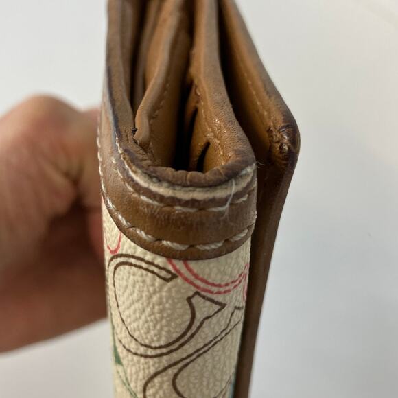 COACH SIGNATURE MULTI COLOR SIGNATURE LEATHER WALLET - Picture 6 of 13